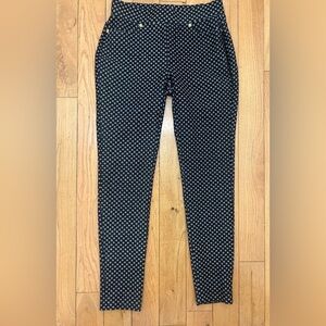 Michael Kors Black‎ & White Print Jeggings Size Small